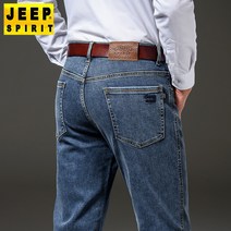 JEEP SPIRIT 지프 스피릿 남자 청바지 고급 따뜻한 가을 겨울 새로운 남성 바지 사업 캐주얼 느슨한 팬츠 스트레이트 탄성 중간 허리 청바지 8013
