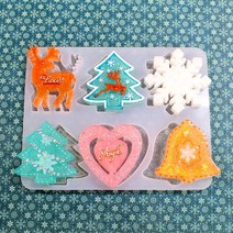 레진아트/실리콘몰드/XMAS 오너먼트 팬던트 6종세트