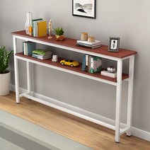 쇼파 뒤 좁은 틈새테이블 선반 간이 책상 사이드 베란다 긴 탁자 슬림 창가 보조, 유자나무+화이트랙 2단