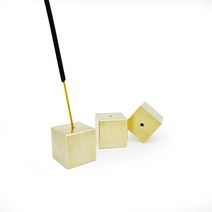 원목 인센스 스틱홀더 러프형 황동큐브 골드브라스 나그참파 향받침대 향홀더 꽂이 인센스홀더, 안함, 황동큐브별도구매