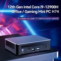 게이머 미니 PC i9 12900H 4K 출력 DDR4x2 HD WIFI6 블루투스 50 C타입 지원 Win10/11 리눅스 데스크탑 컴퓨터 egpu게이머 egpu, 32GB RAM 1TB SSD_I9-12900H