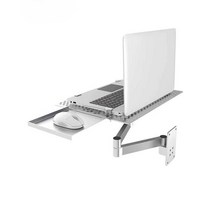 노트북 거치대 벽면 벽 설치형 맥북 전용 태블릿 선반, 한쪽 팔 노트북 스탠드(구멍 2개)