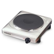 ROMMELSBACHER 단일 핫플레이트 THS 2022/E - 독일산 XXL 주철 가열 플레이트 220mm Ø 7단계 스위치 전원 제어 조절 과열 보호 2000와트 스테인리스 스틸 -18721, 단일 핫플레이트 1000W 번들