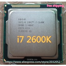 CPU 인텔 코어 i7-2600 i7 2600 프로세서 8m 캐시 3.40ghz cpu, 없음
