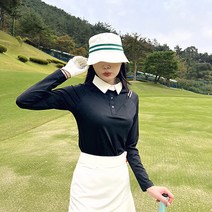 [MM스포츠]여성 가을 봄 투톤 골프 긴팔 티셔츠 골프웨어