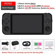 가정용오락실게임기 anbernic rg552 256gb 40000+ 게임 psp ps1, 블랙 16g 영국 플러그