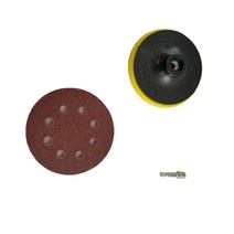 도장 벗기기 전동드릴 원형사포 8홀 5인치 원형빼빠 샌드페이퍼, 옵션1 패드+로드, 1개