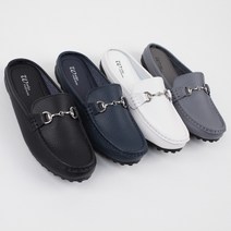 CNK 065 가죽 블로퍼 뮬 사무실 슬리퍼 정장 슬리퍼 여성 로퍼