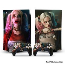 호환 PS5 디스크 에디션 콘솔 2개의 컨트롤러 커버 액세서리를 독극물 스파이더맨 광대 비, 1 건, Ps5dg-0286