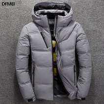 DFMEI 남자파카 남자 패딩 오리털 파카 트랜스 시즌 패딩 겨울 파카 블랙