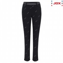 제이디엑스 JDX (여성) 로고 프린트 사이바 지퍼 팬츠_X1RWPTW52-BK