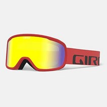 스노보드 스포츠 고글Giro Cruz 성인용 스노우 고글 - 옐로우 부스트 렌즈가 있는 레드 워드마크 스트랩, 한개옵션0