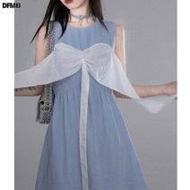 DFMEI 인디안 스커트 봄여름 하늘하늘 나시 언발 밑단 원피스