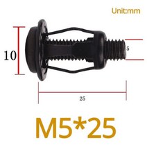 M4 M5 M6 M8 꽃잎 리벳 너트 탄소강 잠금 볼트 중공 철 알루미늄 건 자동차 번호판용 리벳터 고정 나사, M5x25 black(6set), 10 M5x25 black(6set)