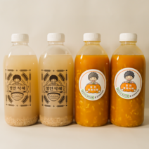 정인이네 수제 식혜 단호박식혜 900ML x 2병 호박식혜, 하얀식혜 2병