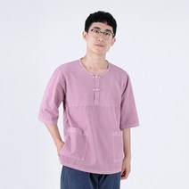 [20050] 여름 30수 남자 반팔 티 생활한복 / 저고리 티셔츠 거사님 남성 한복 개량한복 수련복 법복 절복 승복 템플스테이 지장사