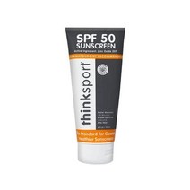 THINK하기 Thinksport SPF 50+ 선스크린 – 스포츠 활동적인 사용 안전한 천연 선블록 방수 선 크림 UVA/UVB 자외선 차단 비건 리프 프렌들리 로션 6온스, 6 Fl Oz (Pack of 1), Lotion
