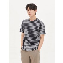 탑텐남성 폰테 스트라이프 반팔 티_MSC2TS1511
