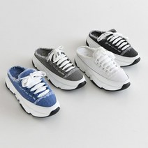 [쉬즈콜]빈티지 캔버스 스니커즈뮬 4cm