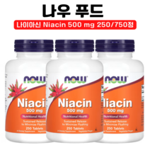 나우 푸드 나이아신 Niacin 500 mg 니아신 비타민 B3 250정 750정, 1개