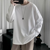 봄과 가을 긴팔 티셔츠 남성 이너웨어 홍콩 스타일 캐주얼 솔리드 컬러 바닥 셔츠 조수 브랜드 ins 트렌드 루즈 코튼 탑 모노타임 헤이즐모드 럭키슈에뜨 맥커스 허그본