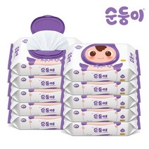 엘프레리 아기물티슈 프리미엄 레이온 100% 엠보싱 캡형 세트 (70매 10팩) 평량