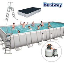 BW 56623 초대형 사각 기둥 풀장 935x488cm풀세트 수영장, 혼합색상