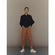 LEBEIGE 시그니처 슬림 배기 Silhouette 데님 팬츠 브라운