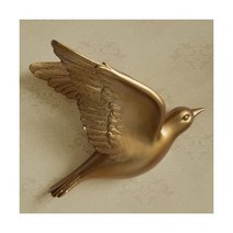 흰색 새 장식 벽 스티커 3d 정원 거실 어린이 방 장식 북유럽 입상 미니어처, CHINA, Gold C