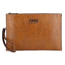 JEEP BULUO 패션 비즈니스 스타일 남성 핸드백 부드러운 PU 가죽 클러치 백 남성 카드 지갑 우아한 레저 세련된 남성 파우치