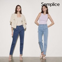 셈플리체 썸머 세미배기핏 젤리데님 팬츠 2종