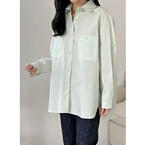 여자 오늘 뭐 입지 단정한 데일리 카라넥 솔리드 셔츠
