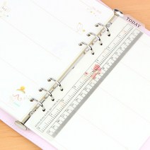 PDS다이어리 산모수첩 불렛저널다이어리 만년 양지다이어리 6공 일기장 플래너 스케쥴러 A5 A6 나선형 노트, 07 ruler_01 A5