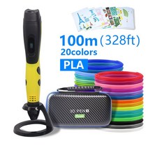 3D 펜 필라멘트 재료 3d 펜 3d tripe 1.75mm PLA 필라멘트 크리스마스, 협동사, 노란색 펜 PLA100m
