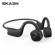 EKASN 무선 골전도 이어폰 블루투스 5.0 IPX8 방수 32GB 메모리 휴대용 헤드셋 운동 스포츠 수영 듀얼 시스템 호환 GCD-004, 블랙