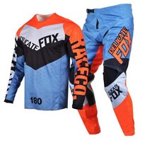바이크자켓 저지 팬츠 자전거 사이클링 콤보 키트 마운틴 바이크 오프로드 블랙 슈트, Jersey XXXL Pants 40+Blue Oran