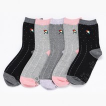 아놀드파마 여성 미끄럼 방지 중목 양말 5족(AP6507) 아이앤유샵