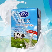 dana 멸균 흰우유 200ml 24팩 UHT 우유, 24개