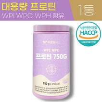 단백질 쉐이크 푸름웰니스 WPI WPC 프로틴 750g 대용량 식약청 HACCP 인증 제조 한끼 식사 대용 WPH 분리 대두 단백 가루 분말 보충제 다이어트 보조제 홈쇼핑 정품, 1통