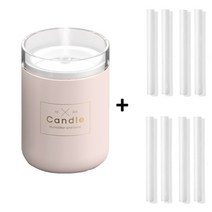 공기 청정기 공간 공청 280ml 가습기 led 촛불 초음파 쿨 미스트 에센셜 오일, 핑크-8 필터