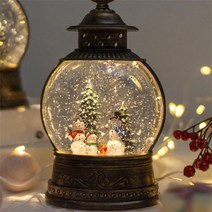 크리스마스오르골 ed무드등 산타 마을 캐롤 오르골 랜턴 워터볼 스노우볼, 눈사람