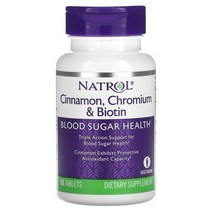 나트롤 시나몬 크롬 비오틴 Natrol Cinnamon Chromium Biotin 60 정, 60정, 1개
