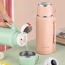 휴대용분유포트 분유 타는 기계 우유 데우기 포트기 대용량 2000ML 304 스테인리스, I.2000ML미스트블루[스마트온도측정+업그레