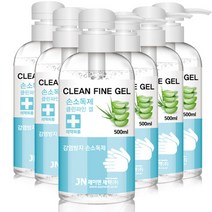 제이앤제약 클린파인겔 손소독제 500ml 6개