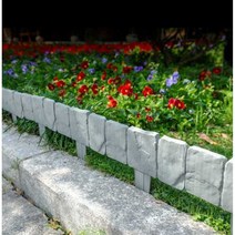 플라스틱울타리 화단 휀스 경계석 정원 벽돌화단10개, 높이 23cmx길이 25cm 10개/박스