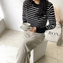 네모 여성용 크롭단가라 니트