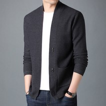 FANSYLI 니트 가디건 남자 가디건 단색 남성스웨터가디건 베이직 남자 봄가을 캐주얼 코트2309F06Y01