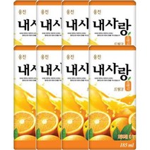 키워도 회의 미팅 회사 탕비실 사무실 간식 내사랑 드링크 오렌지 185mL 팩 24개 185ml, 8세트