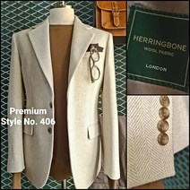 Premium 406 울80% 남자 가을 겨울 헤링본 울 콤비 마이 자켓 블레이저 빅사이즈