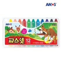 콩꼬물마켓 손에 묻지 않는 파스넷 12색 크레용 유아 크레파스